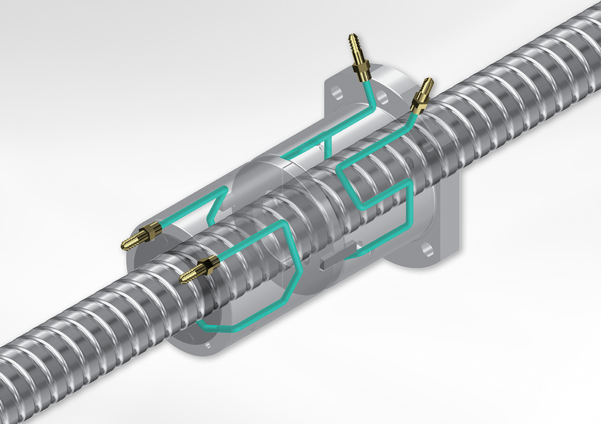 Doppelmutter mit zwei Kühlkreisläufen